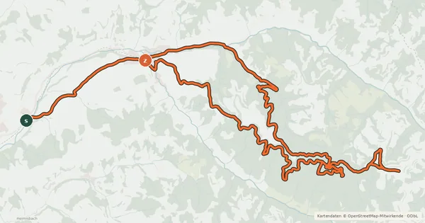 Kartenübersicht der Radroute Hinterarni - Tour