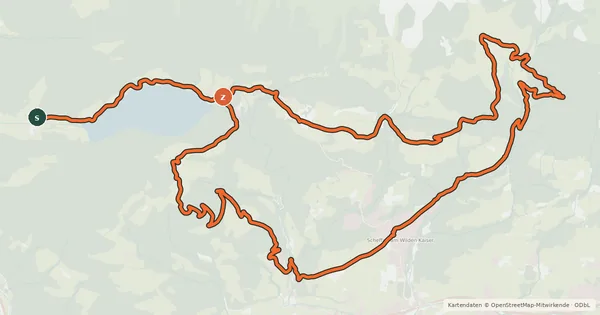 Kartenübersicht der Radroute Hintersteiner See - Kaiseralm Runde