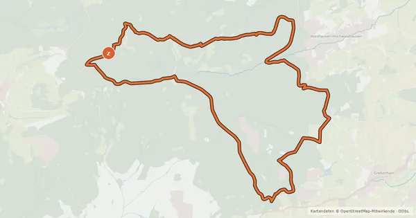 Kartenübersicht der Radroute Hirsch-Trail