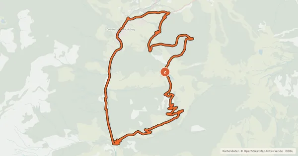 Kartenübersicht der Radroute Hirscheggalm Runde