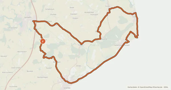 Kartenübersicht der Radroute his tour