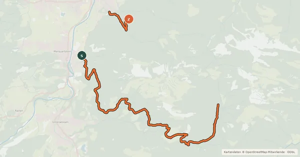 Kartenübersicht der Radroute Hochgern Umrundung