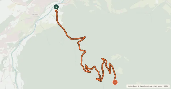 Kartenübersicht der Radroute Hochsalm MTB