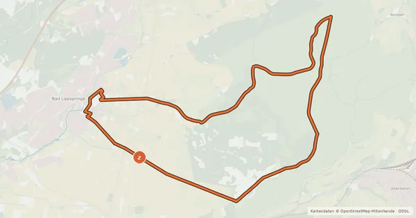 Kartenübersicht der Radroute Hochwald-Route
