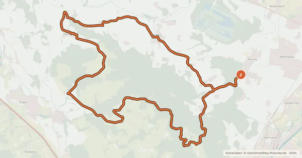 Kartenübersicht der Radroute Höglrunde von Norden