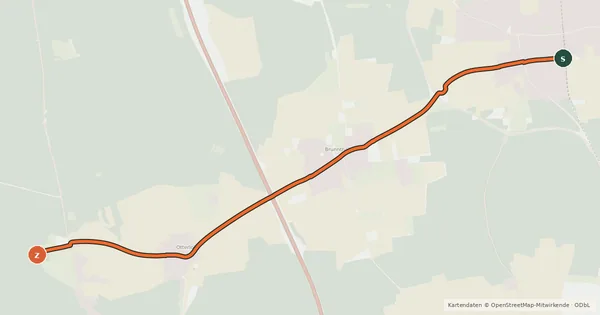 Kartenübersicht der Radroute Höhenkirchen-Siegertsbrunn - Otterloh