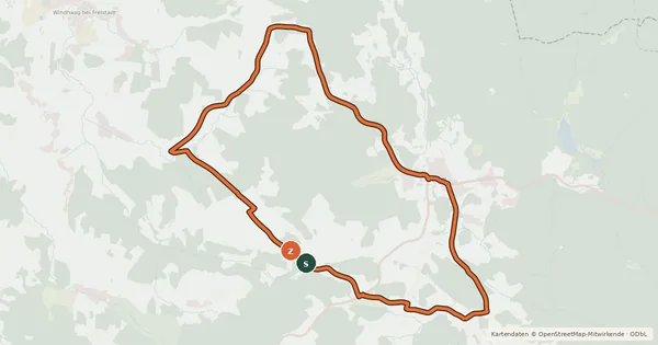 Kartenübersicht der Radroute Höhenradweg