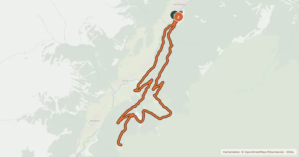 Kartenübersicht der Radroute Höllensteinhütte – Grieralm Runde