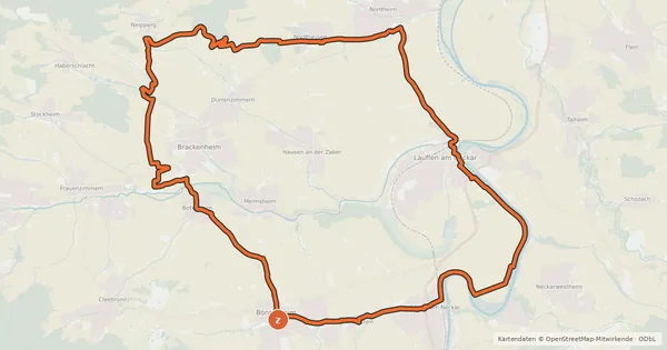 Kartenübersicht der Radroute Hörnle-Tour - 3B10 -