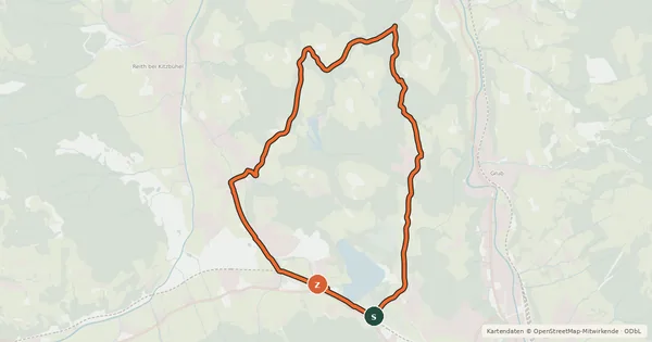 Kartenübersicht der Radroute Hörpfing Runde