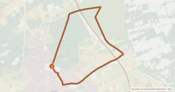 Kartenübersicht der Radroute Hövelhof Radroute Hö2