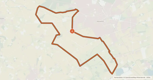 Kartenübersicht der Radroute Hövelhof Radroute Hö4