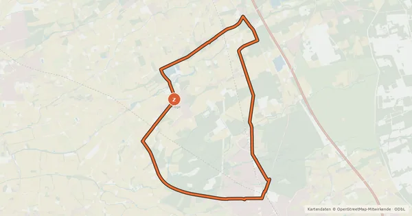 Kartenübersicht der Radroute Hövelhof Radroute Hö6 (Riege/Hövelriege)