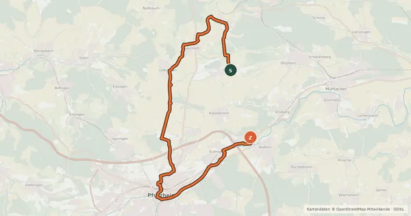 Kartenübersicht der Radroute Hof ErFAHRung