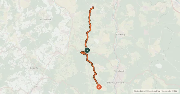Kartenübersicht der Radroute Hohe Straße