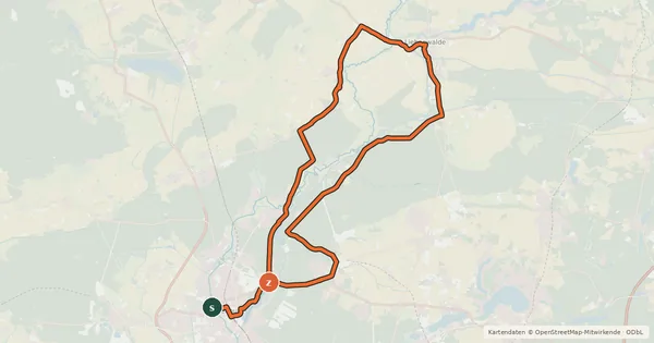 Kartenübersicht der Radroute Holländer-Rundweg