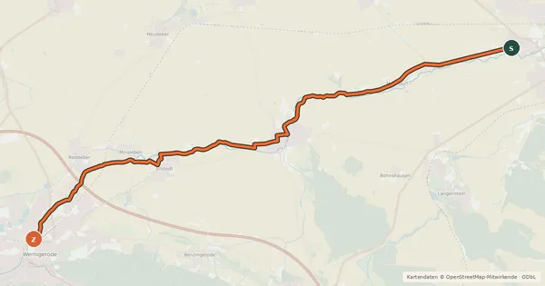 Kartenübersicht der Radroute Holtemmeradweg