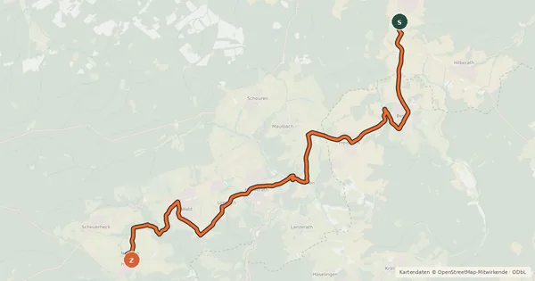 Kartenübersicht der Radroute Holzem (20) - Rheinbach (21)