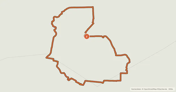 Kartenübersicht der Radroute Hub Trail