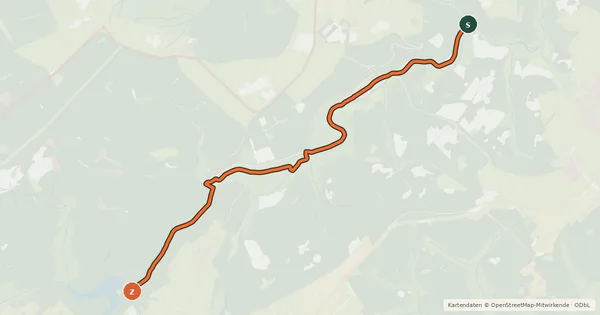 Kartenübersicht der Radroute Hürtgenwald (36) - Simmerath (62)