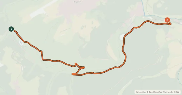 Kartenübersicht der Radroute Hürtgenwald (37) - Nideggen (69)