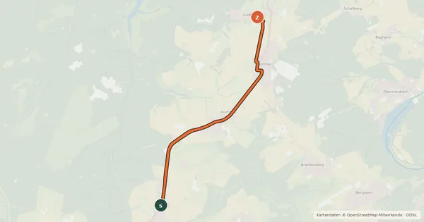 Kartenübersicht der Radroute Hürtgenwald (38) - Hürtgenwald (53)