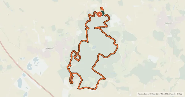 Kartenübersicht der Radroute Hütti Trail Blau