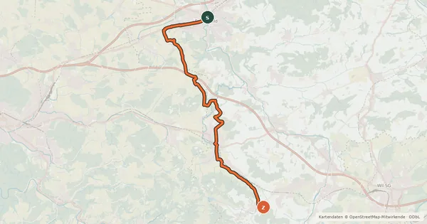 Kartenübersicht der Radroute Huggenberger-Route