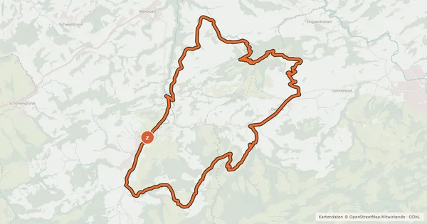 Kartenübersicht der Radroute Hundwiler Höhi-Route