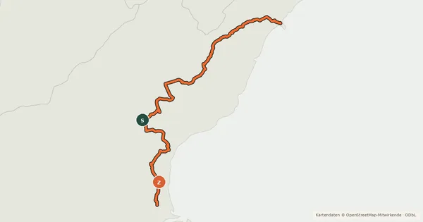 Kartenübersicht der Radroute Hurunui Heartland Cycle Ride