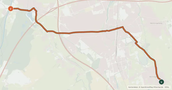 Kartenübersicht der Radroute Iller-Kneipp-Radweg