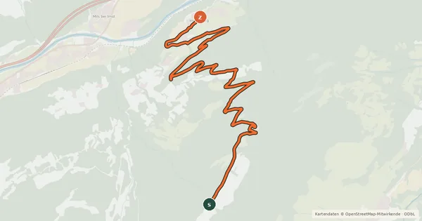 Kartenübersicht der Radroute Imsterberger Venetalm