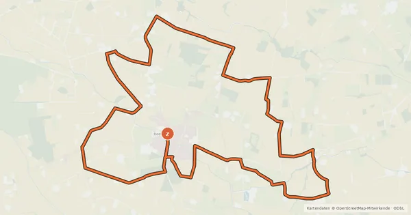 Kartenübersicht der Radroute Infotour Landwirtschaft