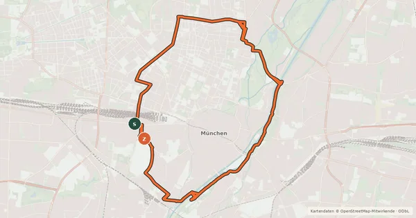 Kartenübersicht der Radroute Innerer Radlring