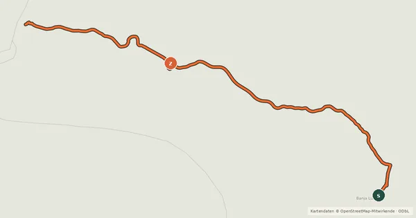 Kartenübersicht der Radroute Intercity Biking Routes - Prijedor - Novi Grad