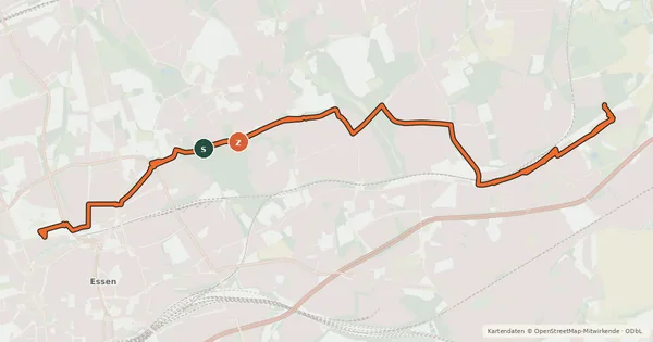 Kartenübersicht der Radroute Intercity Route