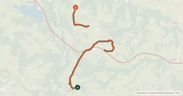 Kartenübersicht der Radroute Irschenberg