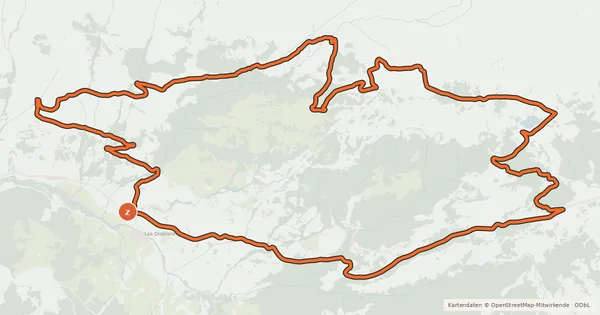 Kartenübersicht der Radroute Isenau Bike