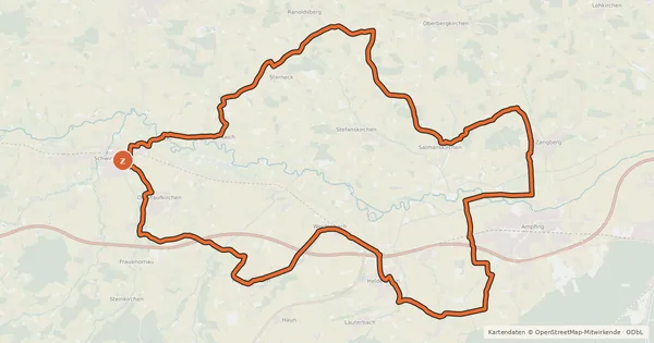 Kartenübersicht der Radroute Isental Tour