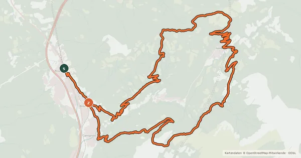 Kartenübersicht der Radroute Isone Bike