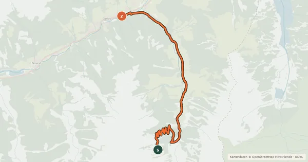 Kartenübersicht der Radroute Issalm-Stackleralm