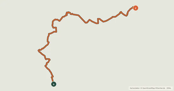 Kartenübersicht der Radroute Itinéraire cyclable Vendée vélo 64 de la Ferrière aux Essarts