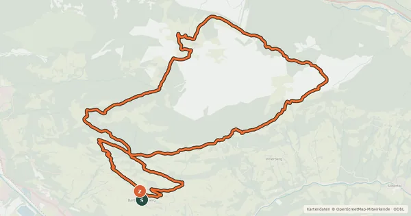Kartenübersicht der Radroute Itonskopf Tour