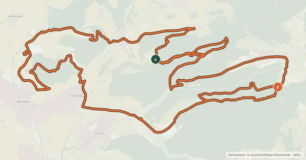 Kartenübersicht der Radroute IVB MTB 6 Hoch Hinaus