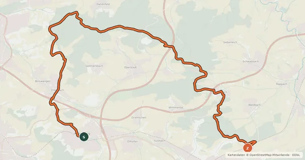 Kartenübersicht der Radroute IVB MTB Tour 2 Salzweg