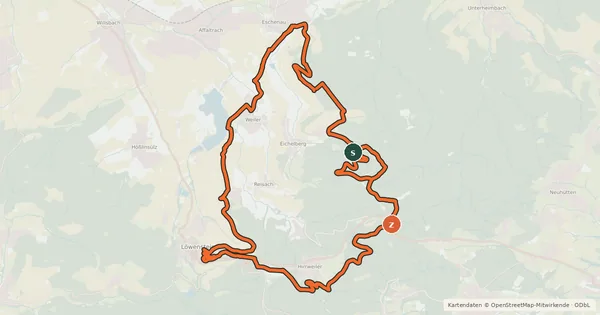 Kartenübersicht der Radroute IVB MTB Tour 3 Paradies Tour