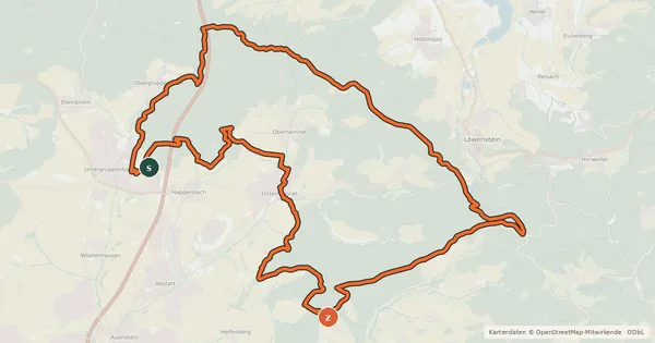 Kartenübersicht der Radroute IVB MTB Tour 4 Burgen Tour