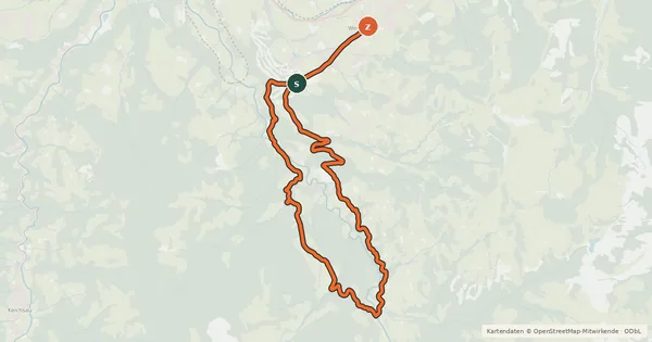 Kartenübersicht der Radroute Jagahäusel-Straubing-Westendorf