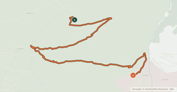 Kartenübersicht der Radroute Jeizi Enduro
