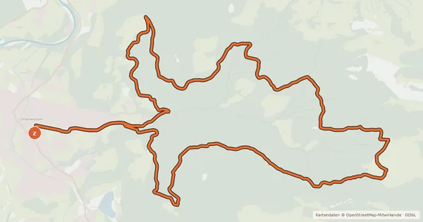 Kartenübersicht der Radroute Jochbergalm Runde